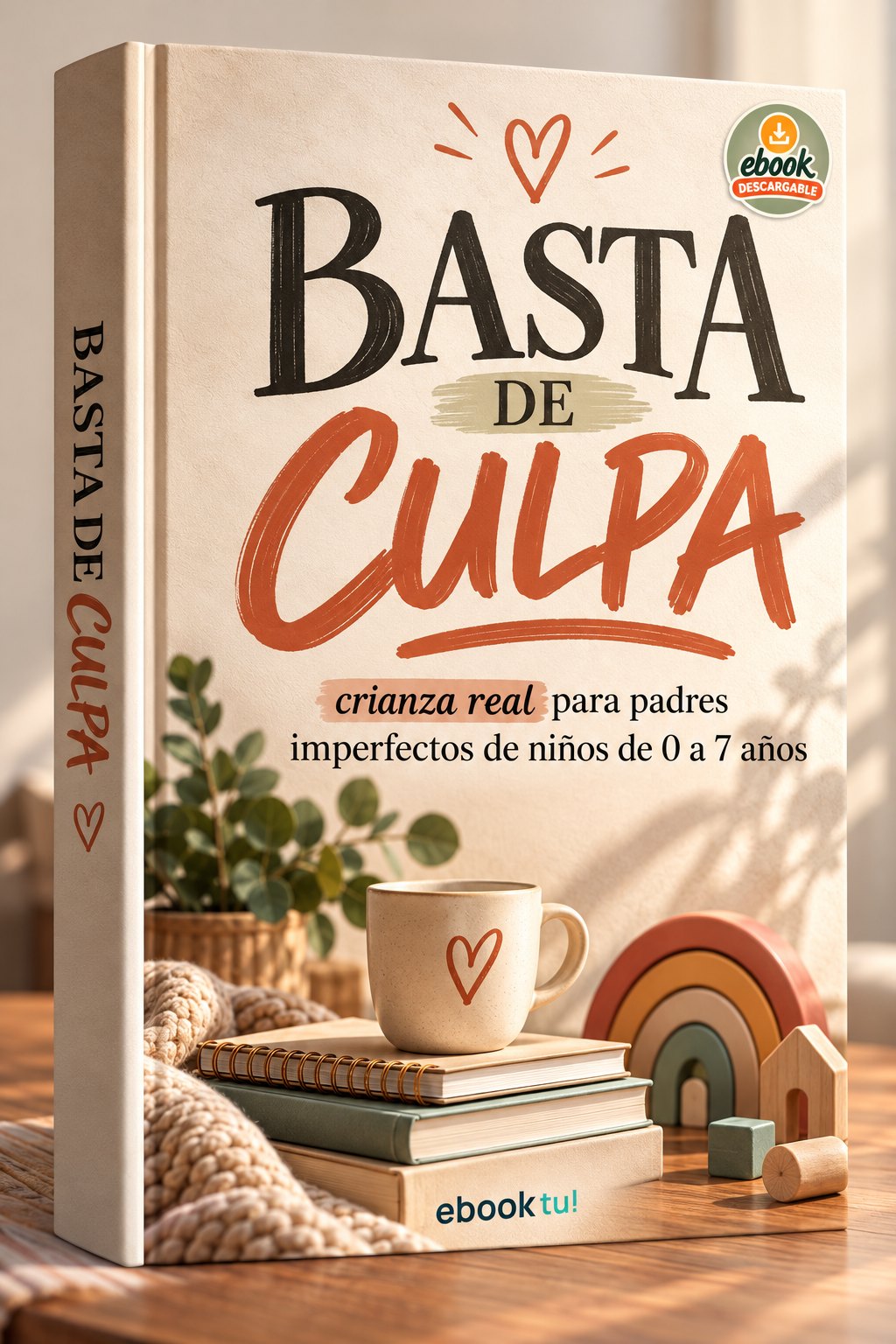 Tapa del ebook Basta de Culpa — Crianza real para padres imperfectos
